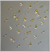 Load image into Gallery viewer, A squadron of Goldfinches. ©Jenny McCarthy