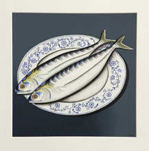 Load image into Gallery viewer, 2 Mackerel on Antique Plate
